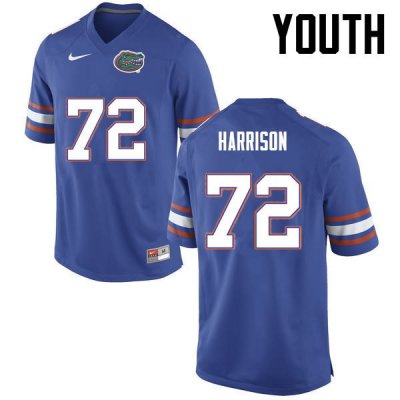 Youth Florida Gators #72 Jonotthan Harrison NCAA Nike Blue Authentic Stitched College Football Jersey GTN5362RX